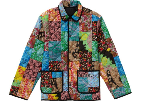 Supreme Reversible Patchwork Quilted Jacket Multicolor Jacket #SS19J94