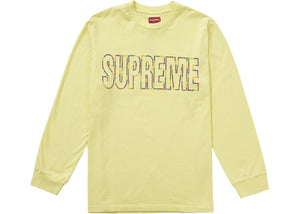 Supreme International L/S Men's Yellow T-shirt #SS19KN66