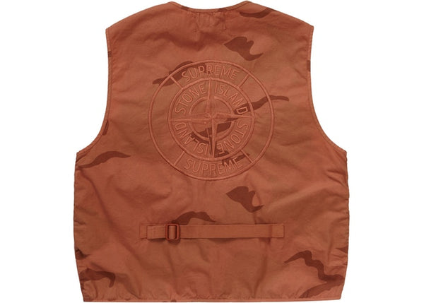 Supreme Stone Island Brushed Cotton Camo Men's Vest Style #7025G01S4-V0036
