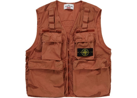 Supreme Stone Island Brushed Cotton Camo Men's Vest Style #7025G01S4-V0036