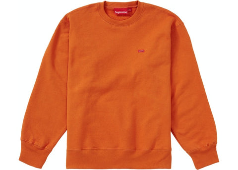 Supreme Small Box Crewneck Mens Burnt Orange Size Large