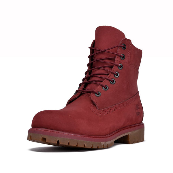 TIMBERLAND 6" PREMIUM WATERPROOF BOOT MENS BURGUNDY NUBUCK #0A1QYG-M49