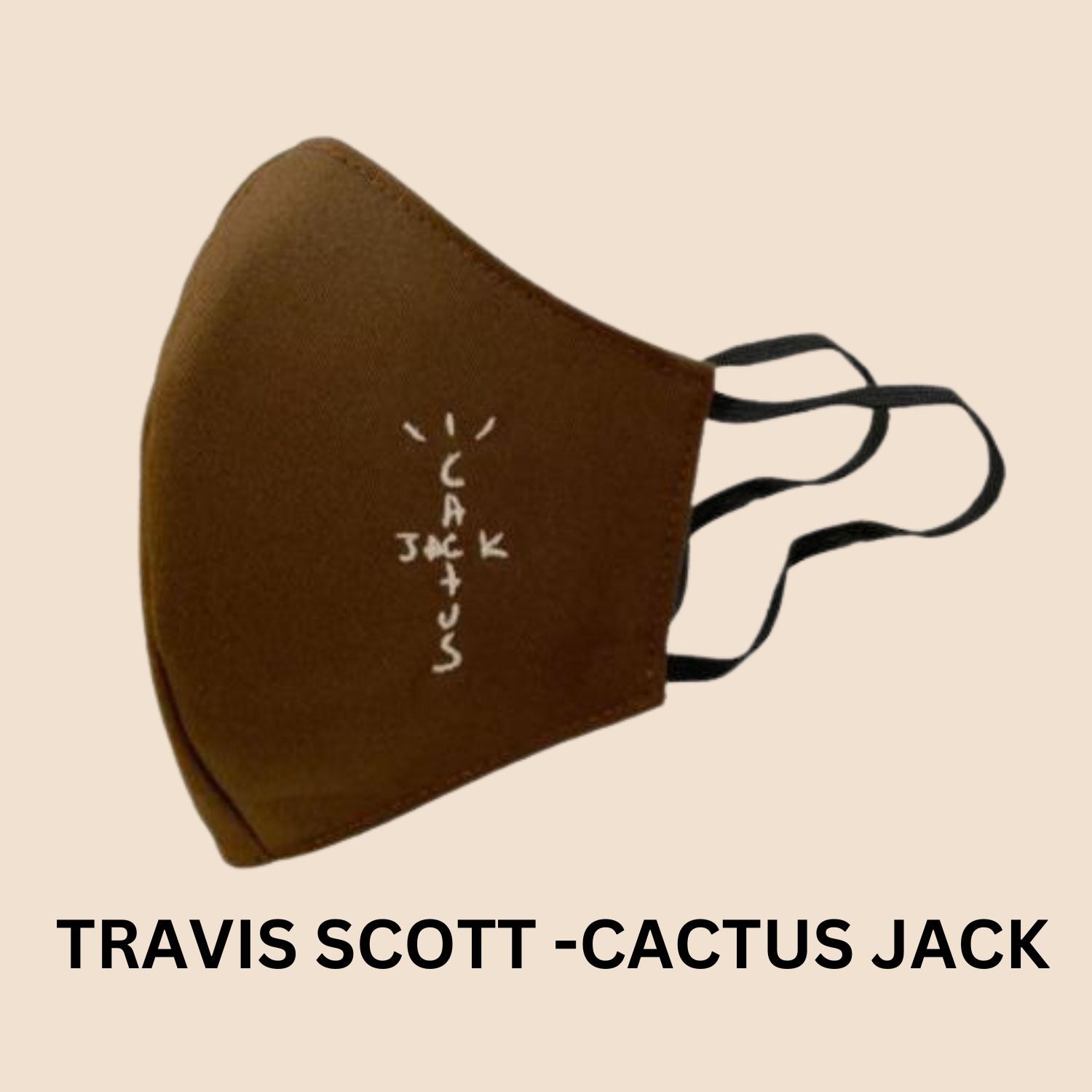 TRAVIS SCOTT CACTUS JACK FACE MASK BROWN Style# CACTUS-CAMO